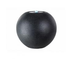Fontaine de jardin boule en béton et fibre de verre + éclairage LED diamètre 40cm