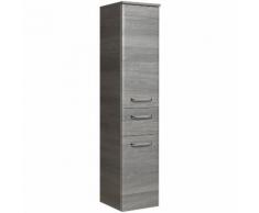Demi-colonne salle de bain 2 portes 1 tiroir Longueur 30 cm WILLIAMS Graphite