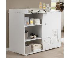 commode 1 porte + plan a langer amovible little town