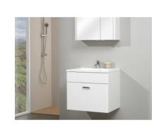 Meuble sous-vasque 1 tiroir avec vasque en marbre NEVILLE Avec armoire 60 cm