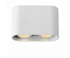 Lucide - Plafonnier rectangulaire arrondi double Bentoo LED - Blanc