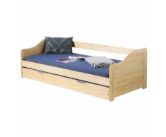 Lit gigogne Sandra 90x200cm - naturel
