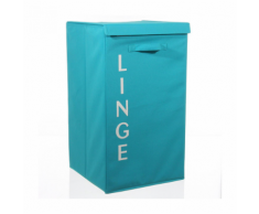 Panier à linge écriture turquoise