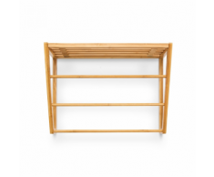 Porte sèche serviette salle de bain universelle bois 42 cm