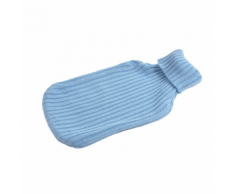 Collection GM-Bouillotte PVC tricotée 2L bleue