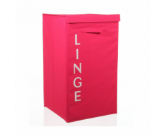 Panier à linge écriture framboise