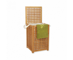 Coffre à linge en bambou avec sac