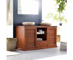 Tikamoon Meuble sous vasque en bois d'acajou 145 Loggia