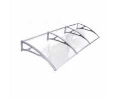 Auvent porte abris de jardin marquise moderne polycarbonate 270 x 90 cm