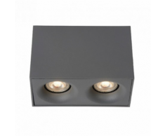 Lucide - Plafonnier rectangulaire double Bentoo LED - Gris