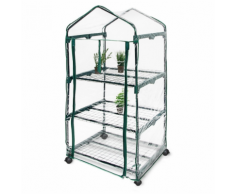 Serre de jardin métal et PVC Roulettes 70 x 130 x 50 cm jardinage plante
