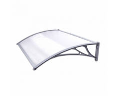 Auvent porte abris de jardin marquise moderne polycarbonate 120 x 80 cm