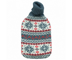 Idée Maline-Housse pour bouillotte 2L Flocons