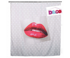 Rideau de douche 180x200cm LIPS de D&CO