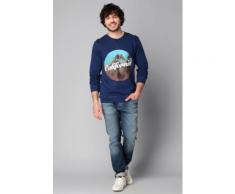 Sweat navy print palmier Esprit navy 100% coton du XS au L homme
