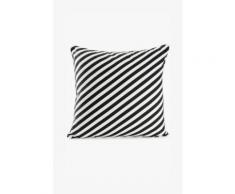 Coussin Rayures diagonales 50x50 Miss Etoile noir en TU