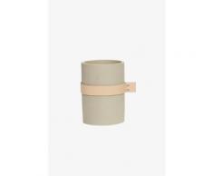 Vase avec ruban Hübsch blanc / ecru en TU