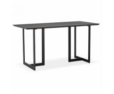 Table à diner / bureau design 'TITUS' en bois noir - 150x70 cm