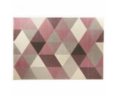 Tapis design 'GRAFIK' 160/230 cm avec motifs graphiques roses