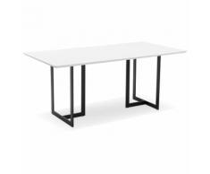 Table à diner / bureau design 'TITUS' en bois blanc - 180x90 cm
