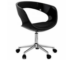 Chaise de bureau 'STRATO' noire sur roulettes