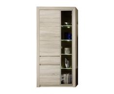 Maisonnerie 1415-136-45 Vitrine Armoire Sevilla Chêne Sonoma Claire LxHxP 94x200x38 cm