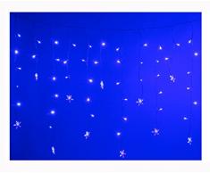 Rideau lumineux avec étoiles clignotantes - 100 LED bleues