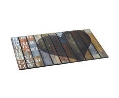 MD-Entree 5511476056 Ecomat Coeur Paillasson Extérieur Tissu Anthracite 46 x 76 cm