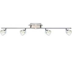 Globo 56179-4 Lilija Plafonnier à LED Chrome/nickel mat 5 W