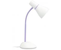 Philips myLiving Pear 7156796PN Lampe de bureau en plastique E27 Violet 31,7Â x 15,5Â x 41Â cm, Plastique, blanc/mauve, 31.66 x 15.50 x 41.00 cm, E27 230 volts