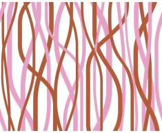Livingwalls 1235-10 Papier Peint, Crazy Lines, Blanc Rose Rouge, Design by Lars Contzen (Import Allemagne)