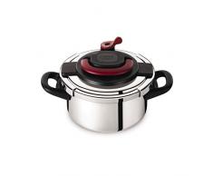 Autocuiseur SEB Clipso Plus P4360600 4,5 L : 1 à 4 personnes - 2 programmes de cuisson - Panier vapeur - Ouverture/fermeture dune seule main - Tous feux dont induction