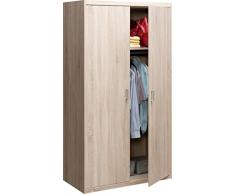 CS Schmalmöbel 51/24 SOFTplus Armoire penderie Bois Chêne Naturel 54 x 106 x 194 cm