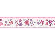 Esprit Home kids Frise murale Girls Dreams rouge poupre blanc 5,00 m x 0,13 m 941273