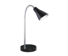 Trio Leuchten 528310102 Lampe de bureau flexible en plastique avec 1 ampoule LED 4,2 W Noir 50 cm
