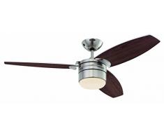 Westinghouse 7800740 Lavada Ventilateur de plafond R7s 80 W Métal Chrome Satin