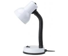 Mathias 3481933 Recky Lampe de Bureau 25 W E14 230 V Blanc Métal Diamètre 12 cm Hauteur 27 cm