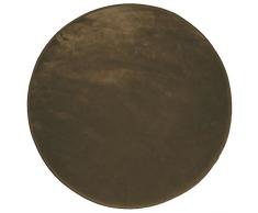 Douceur dIntérieur - Tapis Velour Louna - Taupe - 90 cm