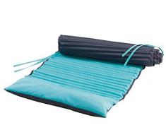 Ligne Décor Matelas roulé 60 x 170 cm bicolore Garden aqua/anthracite