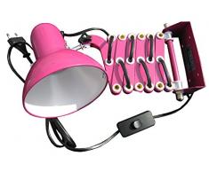 LINA LUMINAIRE L115.01FB Lampe de Bureau Extensible 60 W E27 Métal Framboise