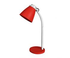 HOMEA 6LCE088RO Lampe de bureau à pied Plastique Rouge 32 cm