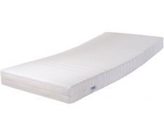 Rêve t9 deluxe matelas orthopédique 9 zones en mousse avec indice de fermeté h3 3 surpiquée à laloe vera lavable au chiffon microfibres, blanc, 90 x 200 cm