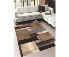 Un Amour de Tapis 29983 Brillance Géométrique Tapis de Salon Moderne Polypropylène Beige 120 x 170 cm
