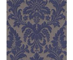 Rasch 513684 Trianon Papier peint damassé non tissé bleu/gris