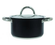 Menastyl Cuisson 8010326 Piano Faitout Acier Inox Noir 36,6 x 25,5 x 17,60 cm Tous Feux dont Inductions