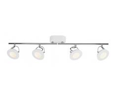 AEG aega191114 A +, letora Spot LED Tube Lumière indirecte, têtes et tubes orientable, 4 x 500 Lumen, aluminium, 5 W, intégré, blanc, 11,6 x 81,5 x 19,7 cm