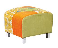 Links 20500045 Sao Bento Repose Pied Patchwork Tissu/Polyester/Coton/Bois 48 x 39 x 36 cm