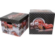 MercoPol 9195 Boîte de Rangement Cars Multicolore 2 Pièces