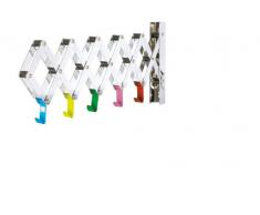 Pt, PT0815Mc Porte Manteau Concertina Chromé / Multi couleur