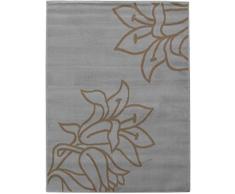 Mondial Tapis PA908TA-120 Tapis Moderne pour Décoration de Style Floral Polypropylène Gris/Marron 120 x 160 cm